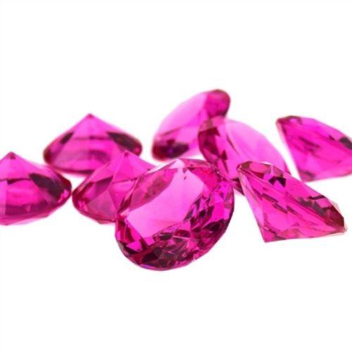 Acrylic Jumbo Diamond Table Scatter, 1-1/2-Inch, 30-Piece, Fuchsia