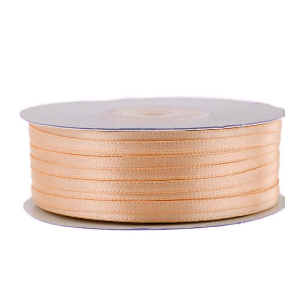 Double Faced Satin Ribbon, 1/8-inch, 100-yard, Peach