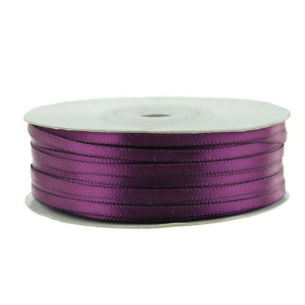 Double Faced Satin Ribbon, 1/8-inch, 100-yard, Plum