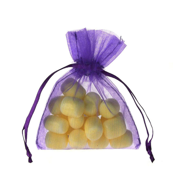 Organza Favor Pouch Bag, 3-Inch x 4-Inch, 12-Count, Purple