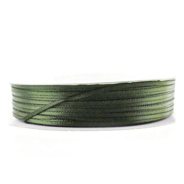 Double Faced Satin Ribbon, 1/16-inch, 100-yard, Moss Green