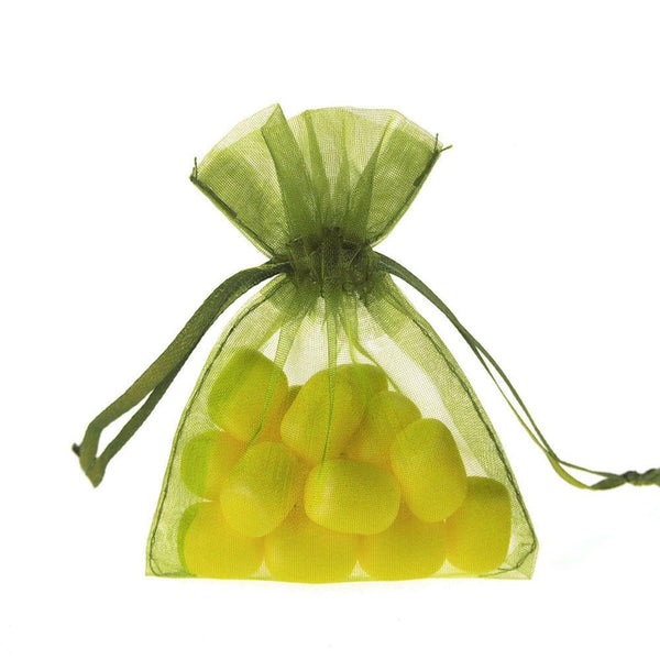 Organza Favor Pouch Bag, 3-Inch x 4-Inch, 12-Count, Sage Green