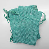 Faux Burlap Pouch Bags, 3-inch x 4-inch, 6-Piece