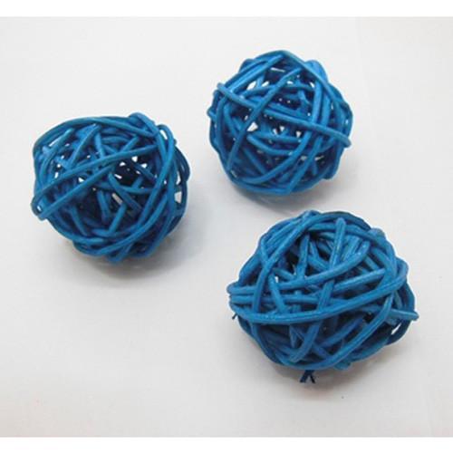 Rattan Twig Wicker Balls Vase Filler, 2-inch, 10-Piece, Turquoise