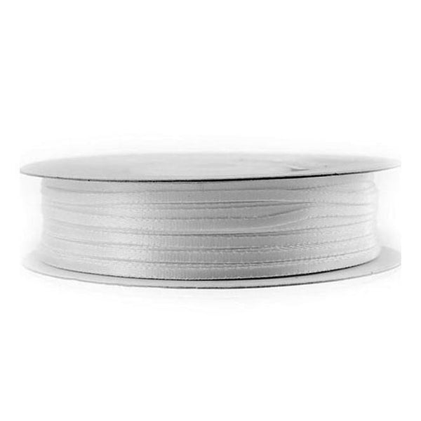 Double Faced Satin Ribbon, 1/16-inch, 100-yard, White