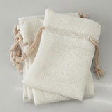 Faux Burlap Pouch Bags, 3-inch x 4-inch, 6-Piece