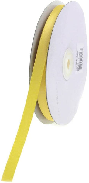 Double Face Satin Ribbon, 1/4-Inch, 50-Yard, Yellow